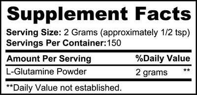 Pure L Glutamine Powder Muscle Recovery Gut Health Support